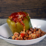 Stuffed Bell Peppers with Ground Beef